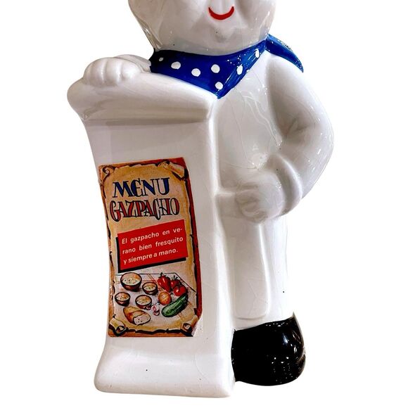 Vintage Decorative Ceramic Figurine Chef Sculpture with Menu board 10.5” - Picture 9 of 16